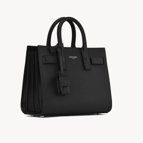 Saint Laurent Sac de Jour in Grained Leather - Nano Black - Picture 1 of 12